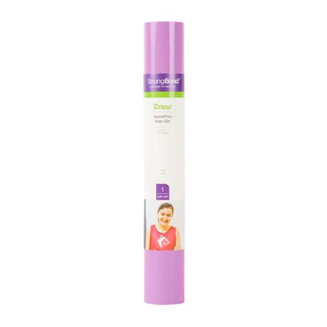 Cricut Sportflex Iron On 30x60cm (Lilac); Thin and lightweight to stretch and flex on active wear; Made for tech fabrics like polyester and nylon; Features the Cricut StrongBond™ Guarantee* for long-lasting results that stick; Easy to weed and apply; use your household iron or Cricut EasyPress™